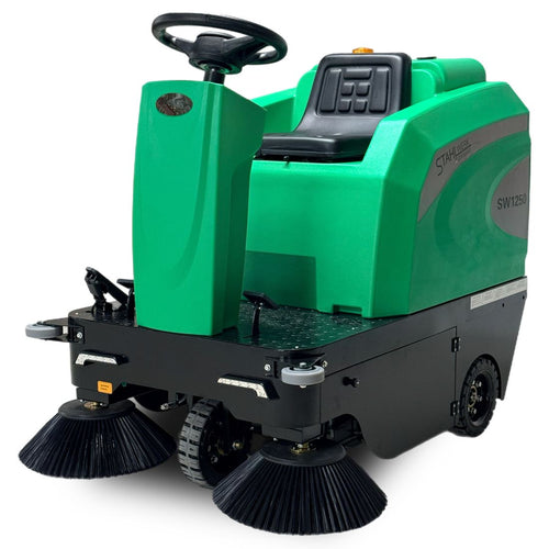 Stahlwerk Germany SW-1250e — Aufsitz-Kehrmaschine, Gesamtansicht