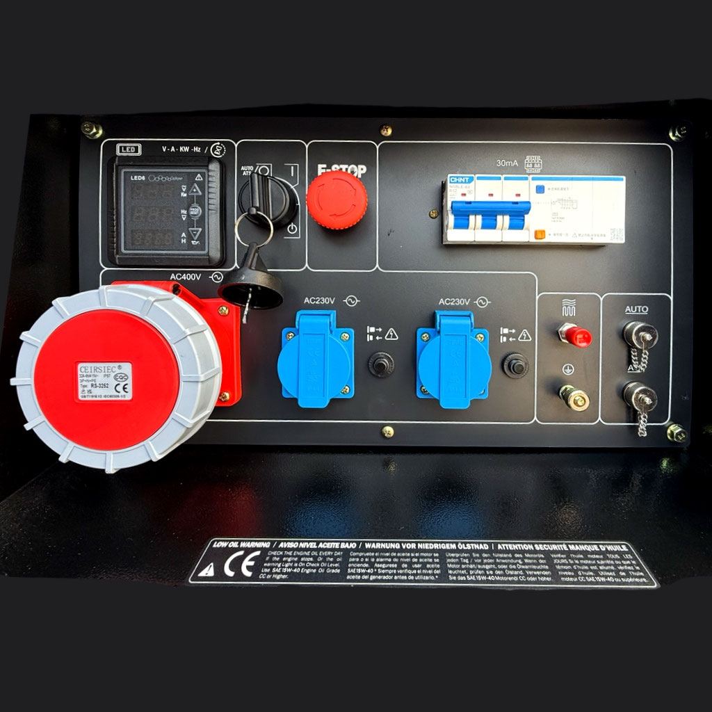 Stahlwerk Germany SW-20KW — Dieselgenerator, Detailansicht Bedienfeld