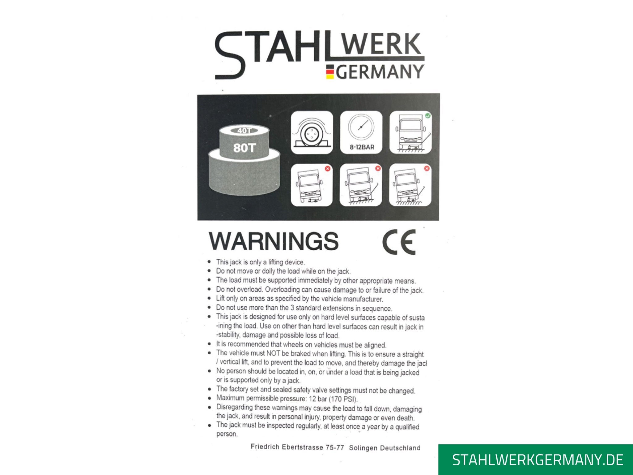 Stahlwerk Germany SW-80T — Werkstattheber 80 t, Detailansicht 4