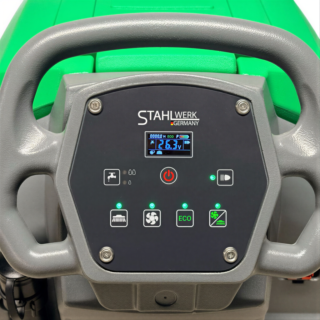 Stahlwerk Germany SW580 — Scheuersaugmaschine, Detailansicht Display